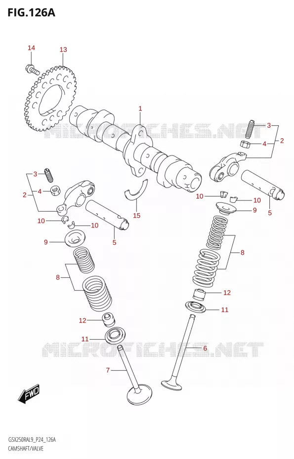 ARBRE A CAMES - SOUPAPES Suzuki MOTO 250 GSX-R 2019  GSX250RA L9/GSX250RZA L9 P24