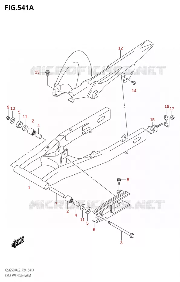 BRAS OSCILLANT Suzuki MOTO 250 GSX-R 2019  GSX250RA L9/GSX250RZA L9 P24