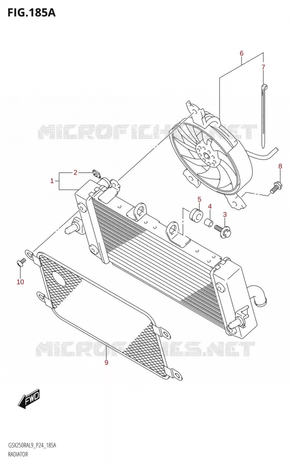 RADIATEUR Suzuki MOTO 250 GSX-R 2019  GSX250RA L9/GSX250RZA L9 P24