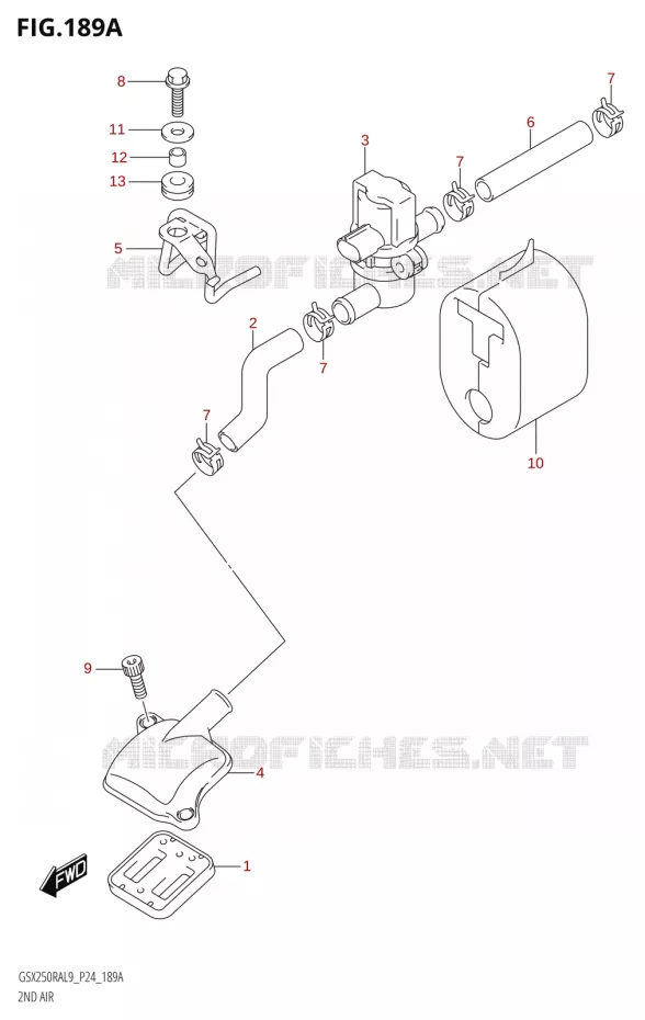 SYSTEME RECYCLAGE GAZ ECHAPPEMENT Suzuki MOTO 250 GSX-R 2019  GSX250RA L9/GSX250RZA L9 P24