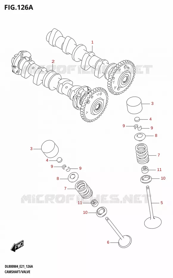 ARBRE A CAMES - SOUPAPES Suzuki MOTO 800 V-STROM 2024  DL800RQ M4 (E21)