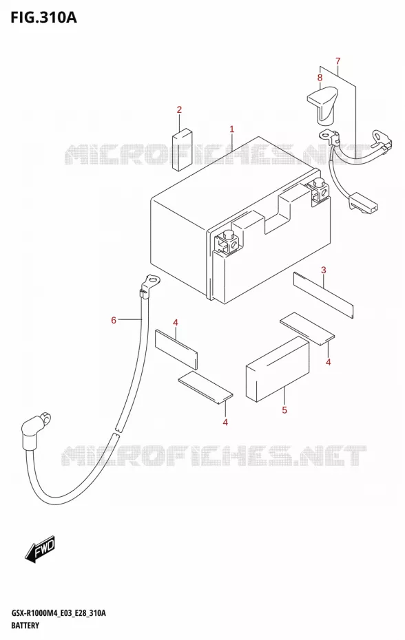 BATTERIE Suzuki MOTO 1000 GSX-R 2024  GSX-R1000A M4 E03 E28 E33