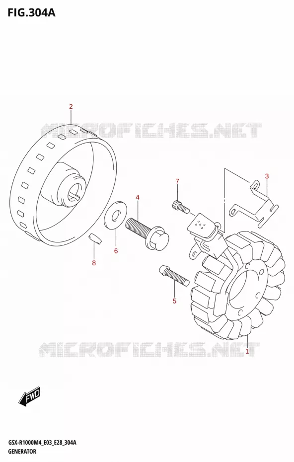 GENERATEUR Suzuki MOTO 1000 GSX-R 2024  GSX-R1000A M4 E03 E28 E33