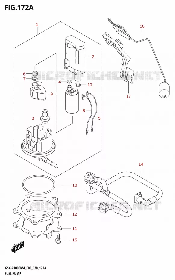 POMPE A ESSENCE Suzuki MOTO 1000 GSX-R 2024  GSX-R1000A M4 E03 E28 E33
