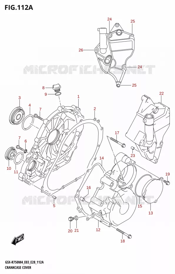 COUVERCLES DE CARTERS Suzuki MOTO 750 GSX-R 2024  GSX-R750 M4 (E03,E28,E33)