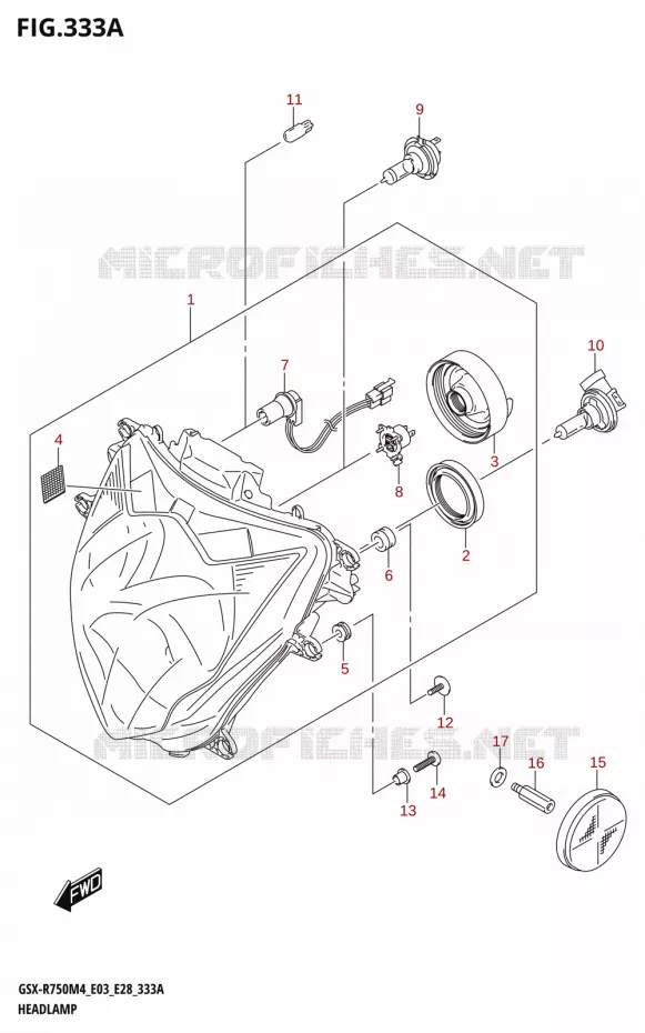 PHARE Suzuki MOTO 750 GSX-R 2024  GSX-R750 M4 (E03,E28,E33)