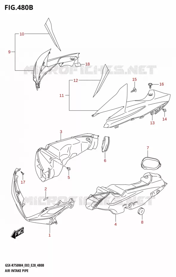 PRISE D AIR (GSX-R750Z) Suzuki MOTO 750 GSX-R 2024  GSX-R750 M4 (E03,E28,E33)