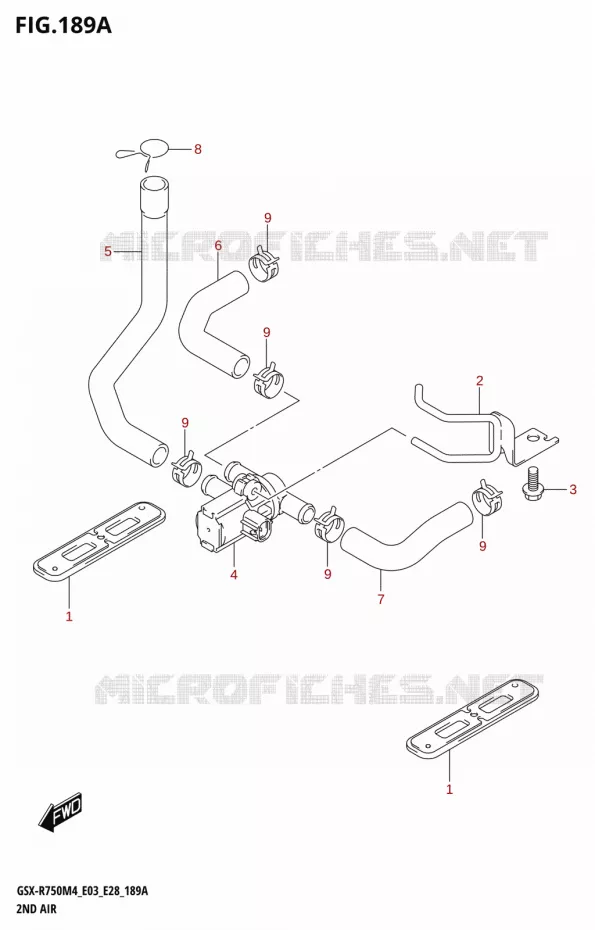 SYSTEME RECYCLAGE GAZ ECHAPPEMENT Suzuki MOTO 750 GSX-R 2024  GSX-R750 M4 (E03,E28,E33)