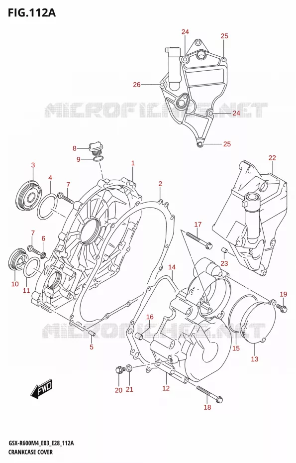 COUVERCLES DE CARTERS Suzuki MOTO 600 GSX-R 2024  GSX-R600 M4 (E03,E28,E33)