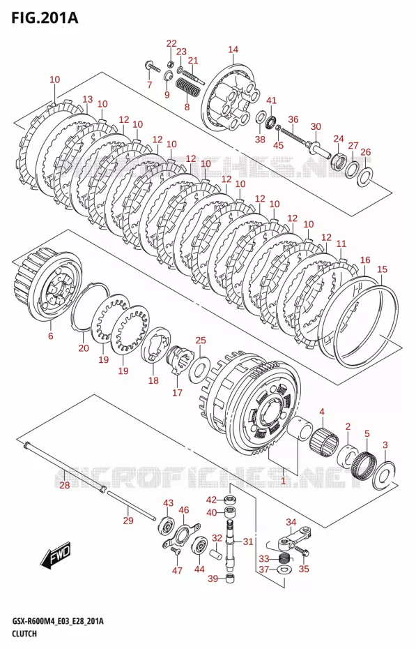 EMBRAYAGE Suzuki MOTO 600 GSX-R 2024  GSX-R600 M4 (E03,E28,E33)