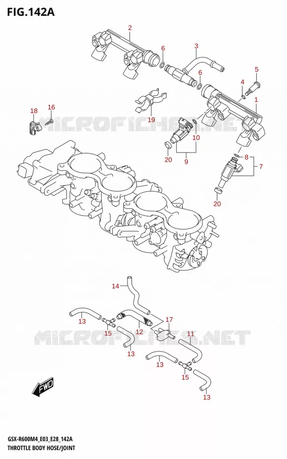 SYSTÈME D'INJECTION (E03,E28) Suzuki MOTO 600 GSX-R 2024  GSX-R600 M4 (E03,E28,E33)