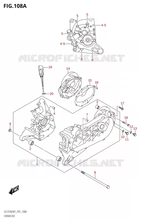 CARTERS MOTEUR Suzuki SCOOTER 125 ACCESS 2021  UZ125NE M1 (E01)