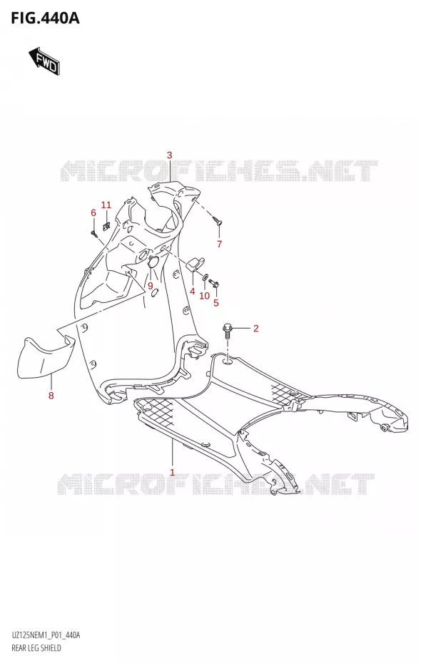 MARCHE PIEDS Suzuki SCOOTER 125 ACCESS 2021  UZ125NE M1 (E01)