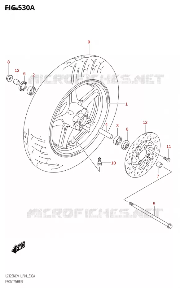 ROUE AVANT Suzuki SCOOTER 125 ACCESS 2021  UZ125NE M1 (E01)