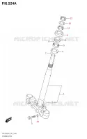 COLONNE DE DIRECTION pour Suzuki ACCESS 125 2023