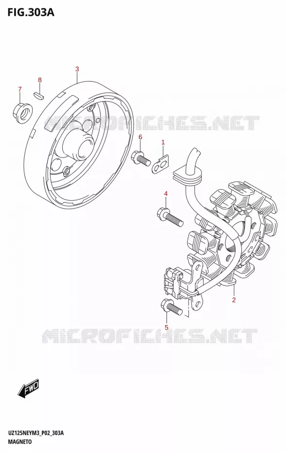 ALLUMAGE ROTOR - STATOR Suzuki SCOOTER 125 ACCESS 2023  UZ125NEY M3 (P19)