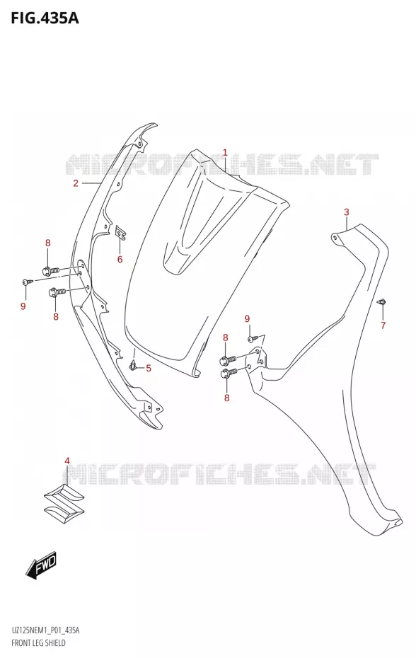 CARENAGE AVANT Suzuki SCOOTER 125 ACCESS 2023  UZ125NEY M3 (P19)