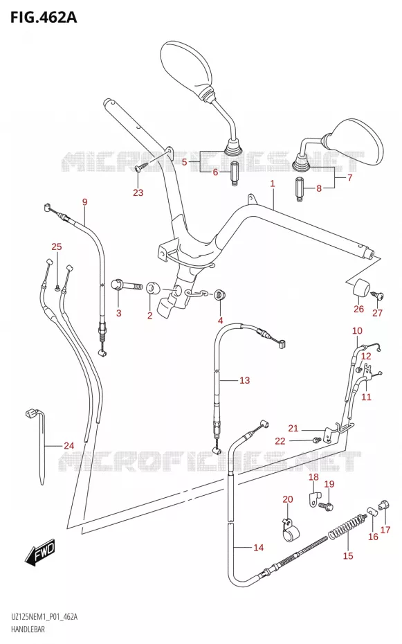 GUIDON Suzuki SCOOTER 125 ADDRESS 2023  UZ125NEY M3 (P19)