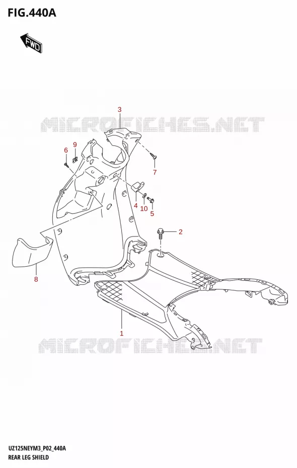 MARCHE PIEDS Suzuki SCOOTER 125 ACCESS 2023  UZ125NEY M3 (P19)