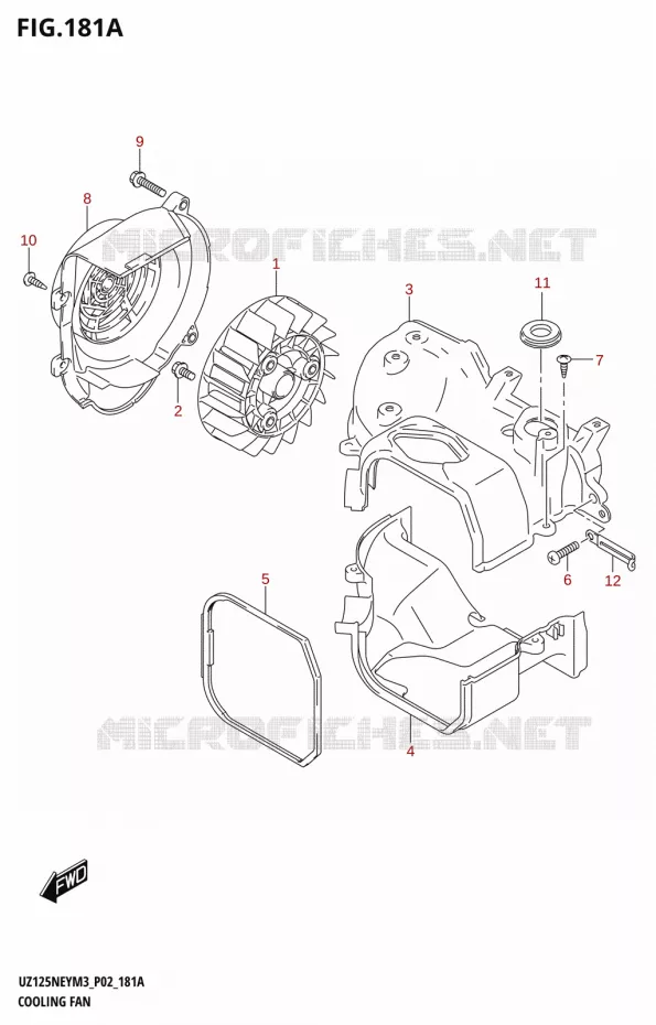 VENTILATEUR Suzuki SCOOTER 125 ACCESS 2023  UZ125NEY M3 (P19)