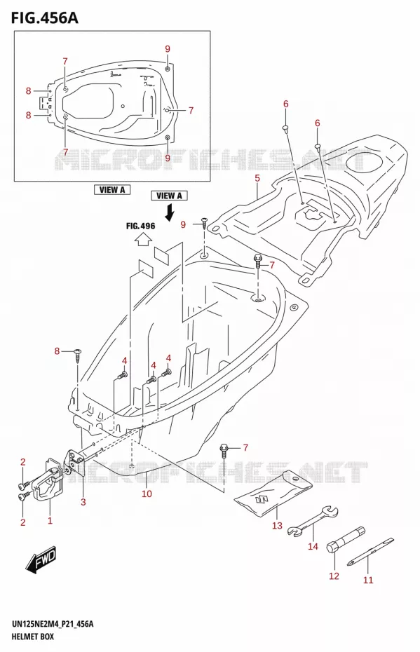 COFFRE A CASQUE Suzuki SCOOTER 125 AVENIS 2024  UN125NE M4 (P21)