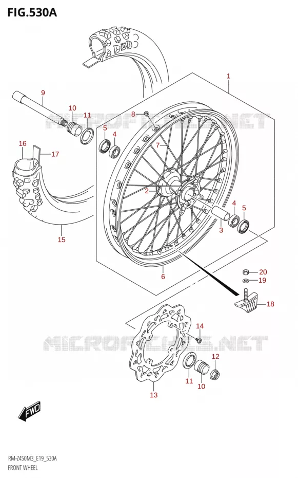 ROUE AVANT Suzuki MOTO 450 RM-Z 2023  RM-Z450 M3 (E19)