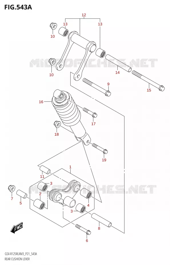BIELLETTE DE SUSPENSION ARRIERE Suzuki MOTO 125 GSX-R 2023  GSX-R125RLX M3 (P21)