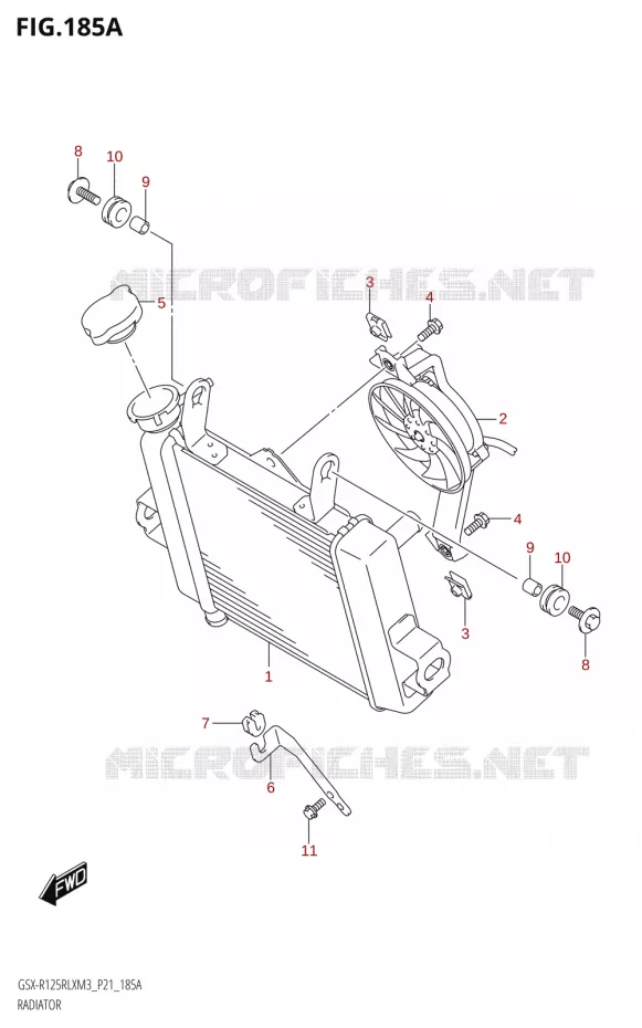 RADIATEUR Suzuki MOTO 125 GSX-R 2023  GSX-R125RLX M3 (P21)