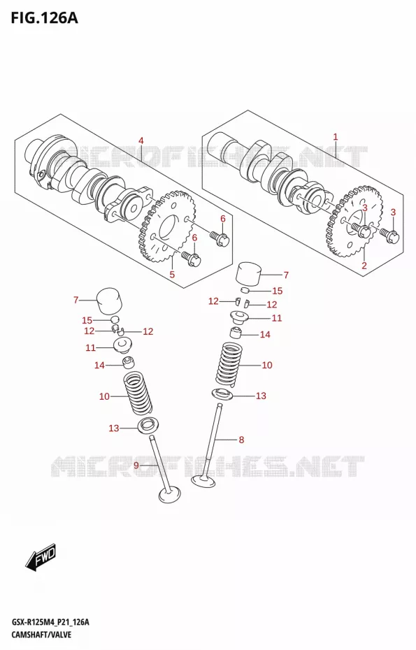 ARBRE A CAMES - SOUPAPES Suzuki MOTO 125 GSX-R 2024  GSX-R125RL 2024 M4 (P21)