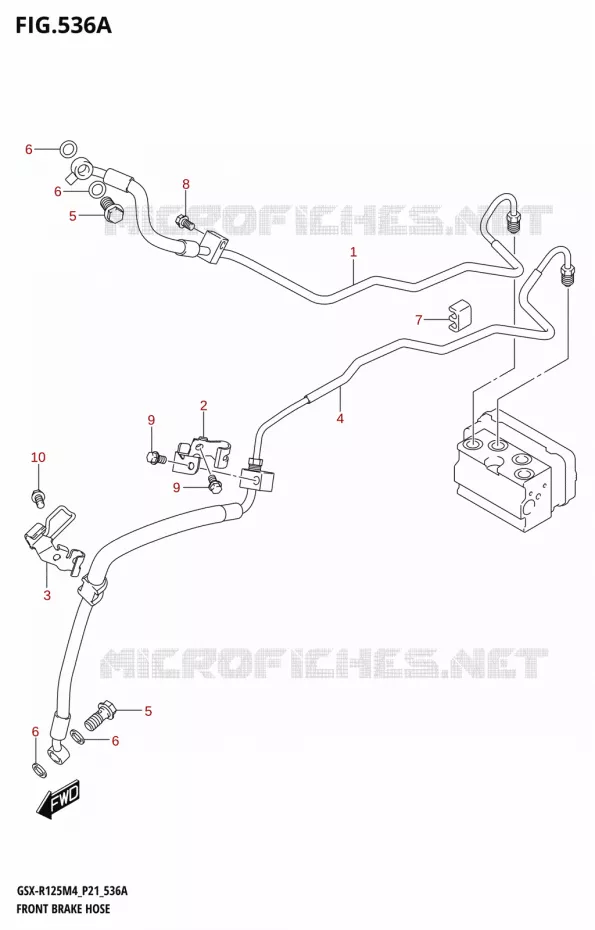DURITE DE FREIN AVANT Suzuki MOTO 125 GSX-R 2024  GSX-R125RL 2024 M4 (P21)