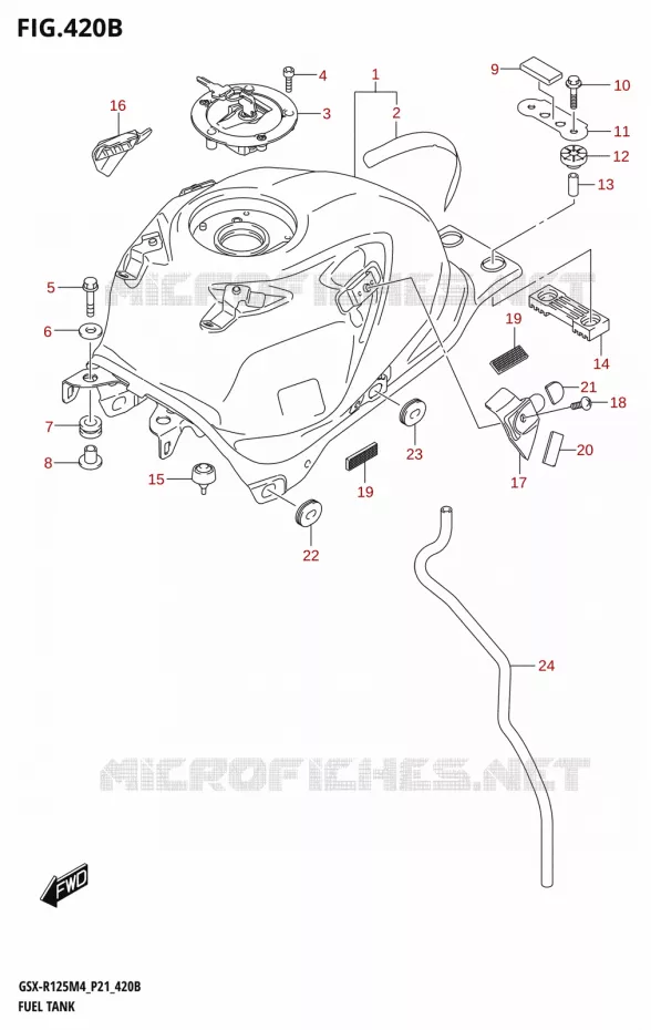 RESERVOIR D'ESSENCE (GSX-R125RLX) Suzuki MOTO 125 GSX-R 2024  GSX-R125RL 2024 M4 (P21)