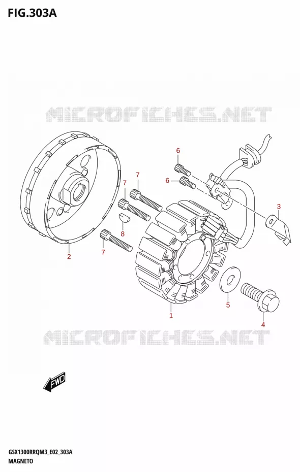 ALLUMAGE ROTOR - STATOR Suzuki MOTO 1300 HAYABUSA 2023  GSX1300RRQ M3 (E19)