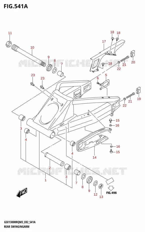 BRAS OSCILLANT Suzuki MOTO 1300 HAYABUSA 2023  GSX1300RRQ M3 (E19)
