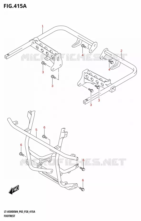 REPOSE PIEDS Suzuki QUAD 500 KINGQUAD 2024  LT-A500XM4 P03 2024 M4 (P03)