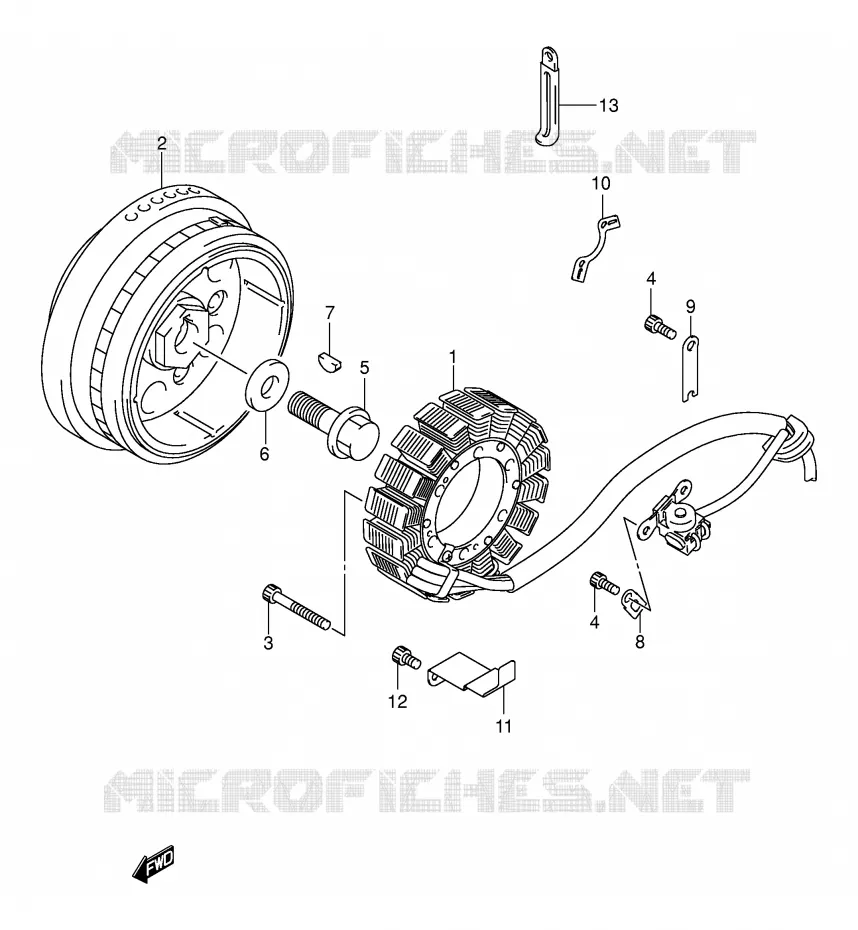 ALLUMAGE ROTOR - STATOR (MODELE K1/K2/K3/K4) Suzuki MOTO 800 VOLUSIA 2005  VL800K5(E2)