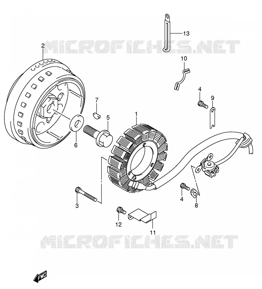 ALLUMAGE ROTOR - STATOR (MODELE K5) Suzuki MOTO 800 VOLUSIA 2004  VL800ZK4(E2)