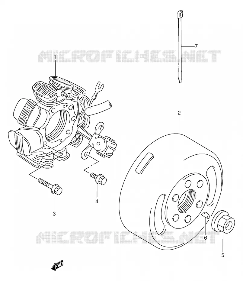 ALLUMAGE ROTOR - STATOR Suzuki MOTO 125 TS-R 1989  TS125RK(E2)