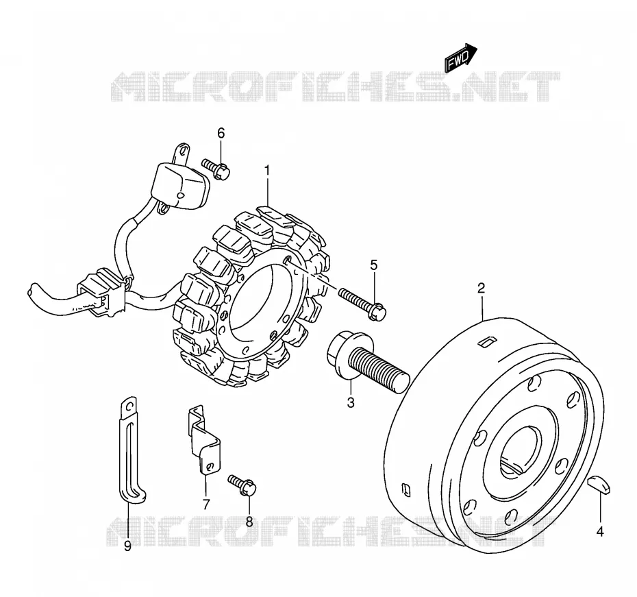 ALLUMAGE ROTOR - STATOR Suzuki MOTO 1500 INTRUDER 2000  VL1500Y(E2)