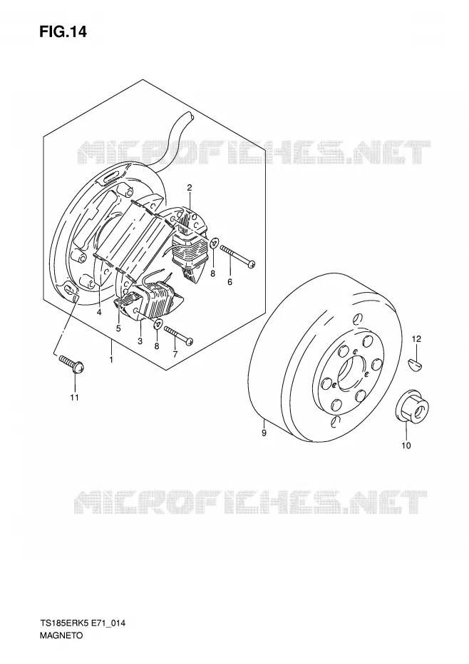ALLUMAGE ROTOR - STATOR Suzuki MOTO 185 TS-ER 2005  TS185ERK5(E71)