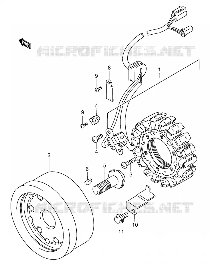 ALLUMAGE ROTOR - STATOR Suzuki MOTO 800 INTRUDER 1999  VS800GLX(E2)