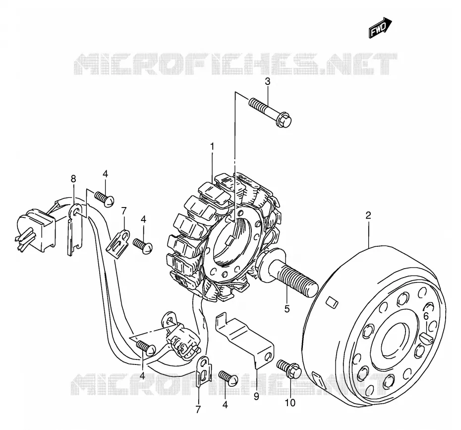 ALLUMAGE ROTOR - STATOR Suzuki MOTO 800 VX 1993  VX800P(E4)