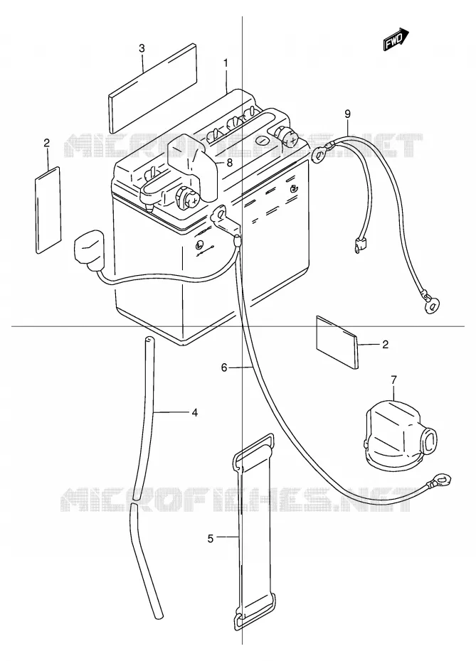BATTERIE Suzuki MOTO 125 TU 1999  TU125XTX(E2)