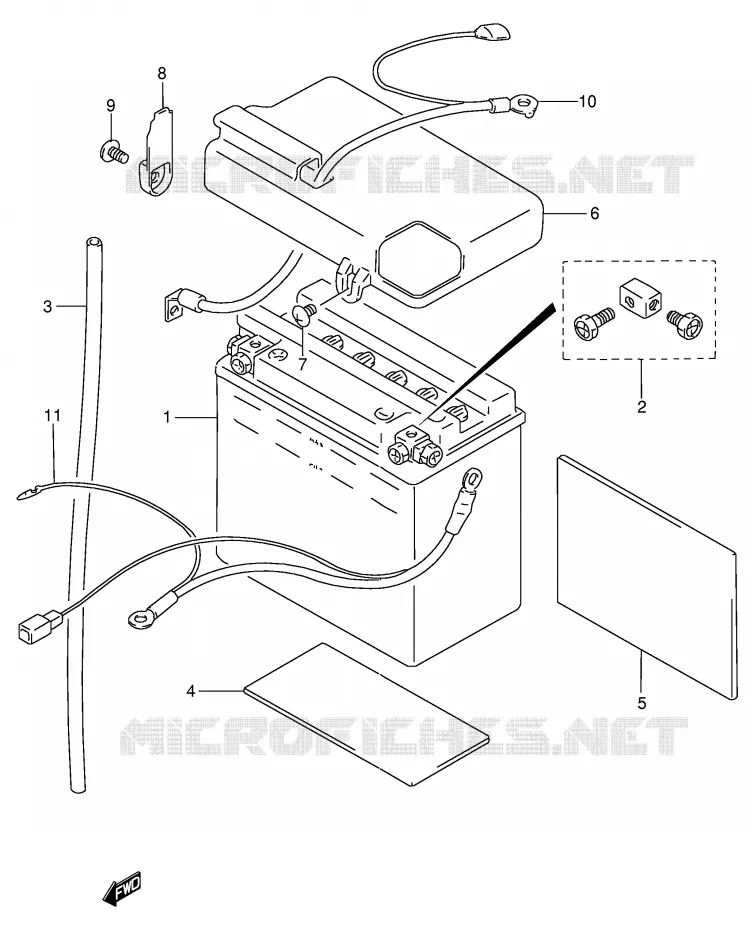 BATTERIE Suzuki MOTO 800 INTRUDER 1993  VS800GLP(E28)