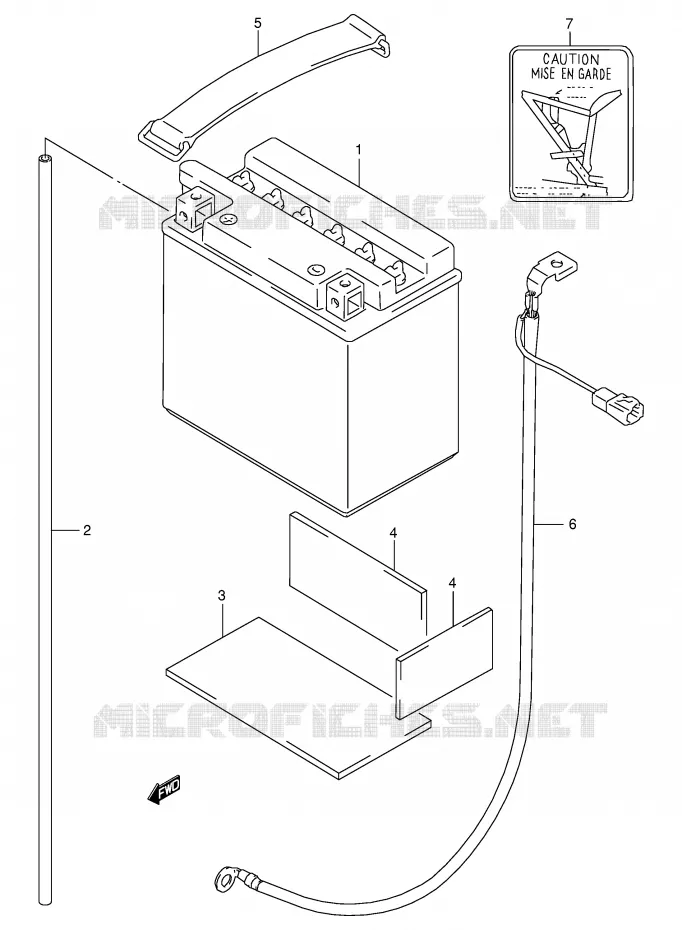 BATTERIE Suzuki MOTO 800 VX 1993  VX800P(E4)