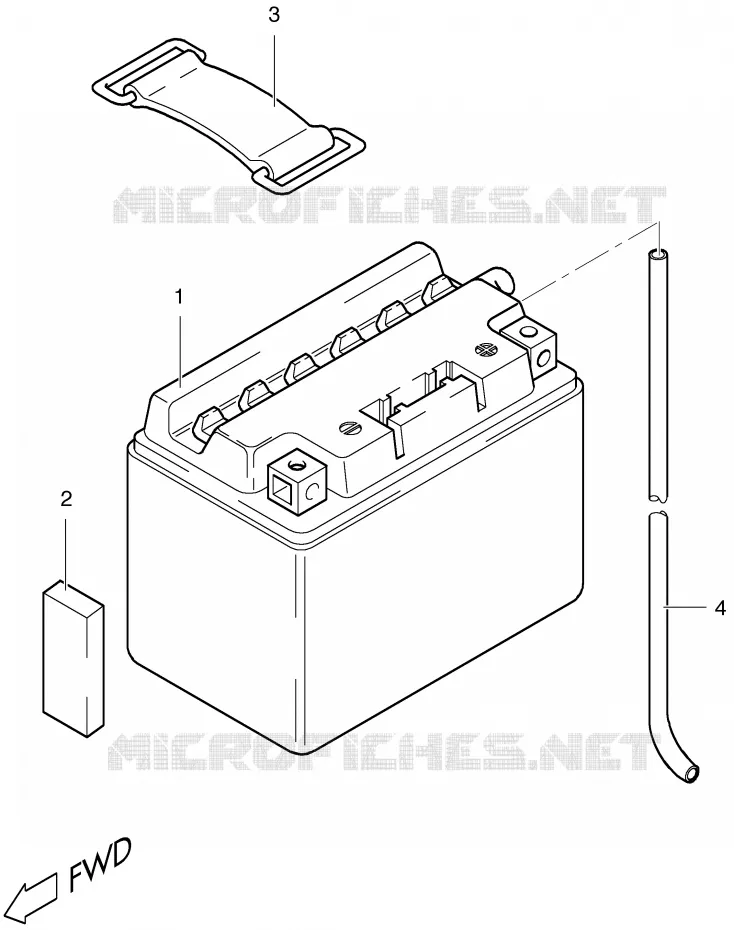 BATTERIE Suzuki SCOOTER 50 ESTILETE 2001  UF50K1