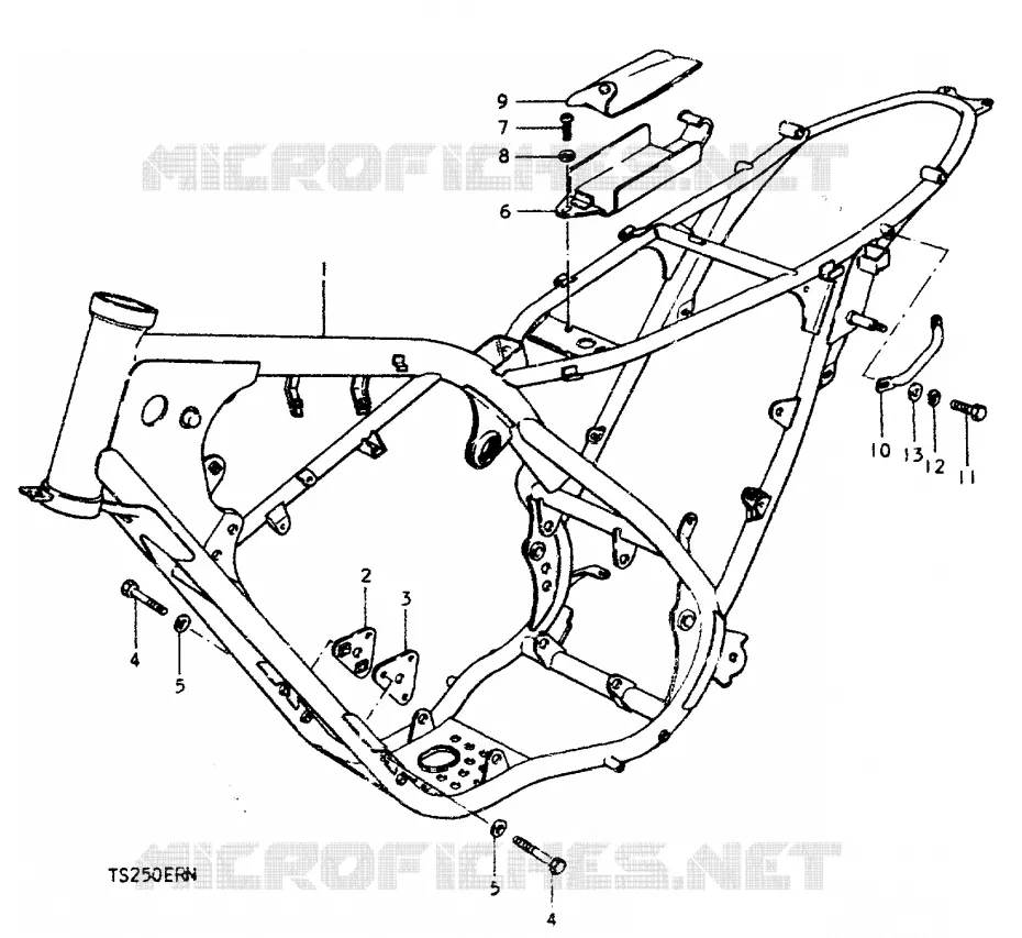 CADRE Suzuki MOTO 250 TS-ER 1992  TS250ERN