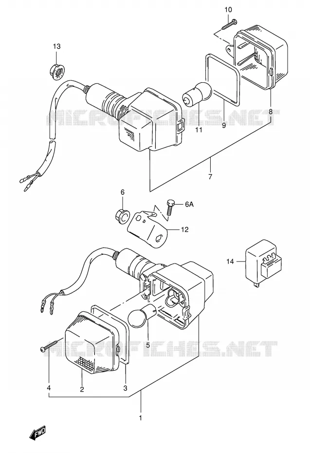 CLIGNOTANTS (MODELE R P31) Suzuki MOTO 125 TS-ER 1990  TS125ERL(E1)