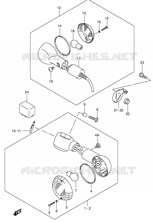 CLIGNOTANTS Suzuki MOTO 125 INTRUDER 2007  VL125K7(E2)
