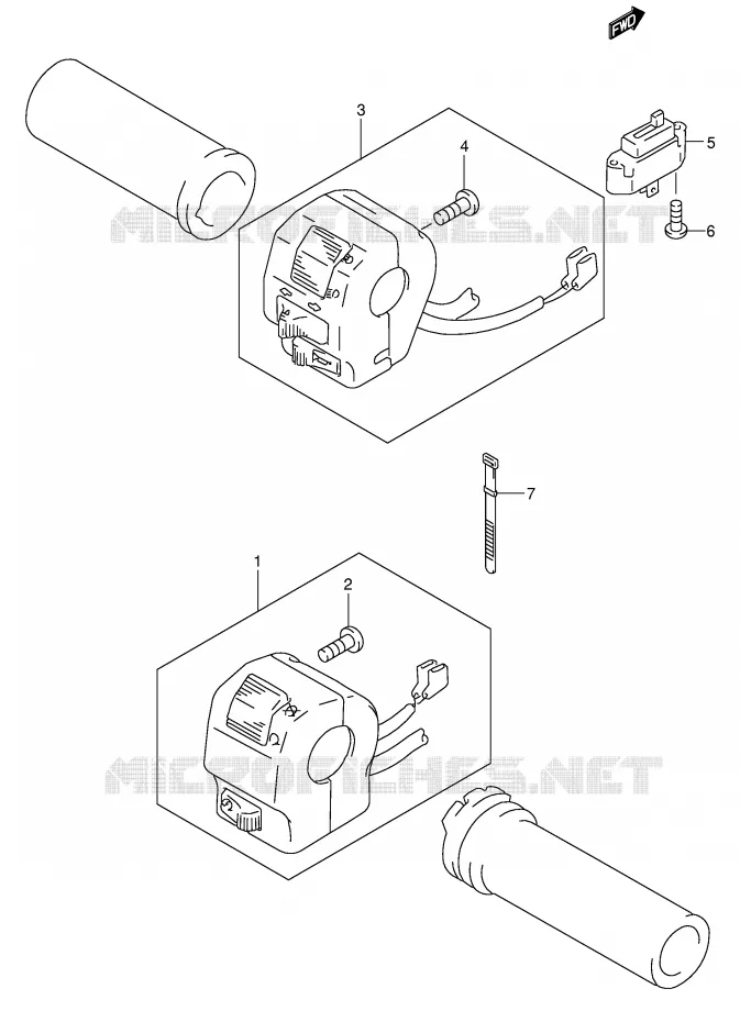 COMMODOS (MODELE K1/K2/K3) Suzuki MOTO 800 INTRUDER 2005  VS800K5(E3/E28)