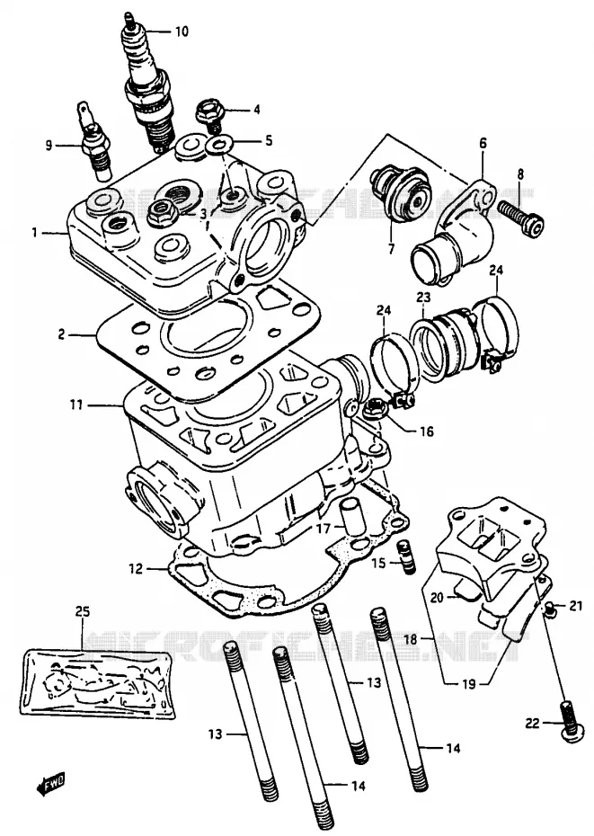 CYLINDRE Suzuki MOTO 50 Autres-modeles 1994  TV50R(M/R)